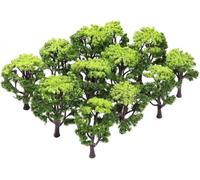 Niltracy 12pcs Model Trees Train Railways Architecture Landscape Scenery Scale 1:50 (Green)