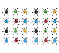 Niltracy 12pcs Sticky Wall Climbers, Creative Stretchy Sticky Bug Toy Window Crawler Toys for Kids Party Favor Tricky Novelty Toys (Random Color)