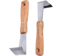 Niltracy 2pcs Bark Spud Debarking Tool Log Peeler Bark Removal Tool Crack Weeder for Patio Lawn Yard Woodworking Hand Instrument