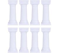 Niltracy 8 Pcs Roman Column Cake Pillars White Cake Tiered Stands Cake Supports Tabletop Dessert Display Stands Plastic Roman Pillar Statue Cake Stands Display Separators Wedding Party Supplies
