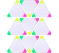 Niltracy 9pcs Petals Highlighters Triangle Shape Watercolor Highlighter Pens 3 in 1 Chisel Tip Marker Pen Kids Drawing Painting Pens for Note Taking Coloring Books Art Project