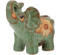 Niltracy Ceramic Elephant Pot Desktop Small Animal Planter Cute Decorative Plant Bowl Creative Green Flower Planter for Indoor and Outdoor Office Garden Succulent Cactus (4.5Inch)