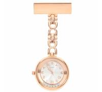 Niltracy Medical Nurse Fob Watch for Women, Rhinestone - Embellished & Rose Gold Color, Ideal for Nurses' Daily Work, Medical Nurse Fob Watch, Rhinestone & Rose Gold