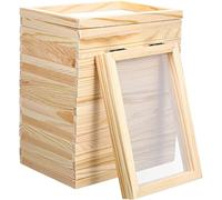 Niltracy Paper Making Frame Bulk: 8Pcs 5x7 Wooden Paper Making Frames Mould Papermaking Screens for Kids Adults DIY Crafts School Classroom Projects