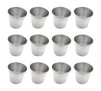 Niltracy Stainless Steel Shot Glasses, 12 - Piece Set with 45ml Capacity & Portable Design, Ideal for Outdoor Picnics, Parties & Daily Use, Stainless Steel Shot Glasses, Also Suitable as Sauce Cups