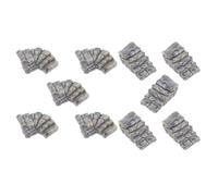 Niltracy Stone Steps & Path Stairs, Moss Micro Landscape Resin Craft Decoration, Perfect for Miniature/Fairy Garden Decor, Stone Steps & Path Stairs, 10pcs (5 Straight + 5 Curved)