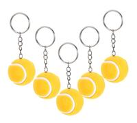 Niltracy Tennis Keychains, Yellow Color & 5pcs per Pack, Ideal for Daily Accessorizing & Gifting, Tennis Keychains, 5 - Piece Yellow Set