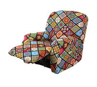 NILUOH Recliner Chair Covers 4-Pieces Stretch Lazy Boy Recliner Covers with Pocket Floral Pattern Reclining Slipcovers Soft Sofa Slipcover Furniture Protector for Pets Kids (Recliner, Pattern 20)