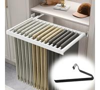 NILZA Adjustable Pull-Out Pants Rack Pants Hangers, Clothes Hanger Extendable Garment Rack Hanger For Clothes Towel Scarf Trousers Tie (Color : A, Size : Cabinet width: 90cm/35in)