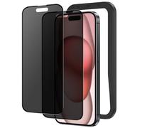 NIMASO for iPhone 15 Screen Protector Privacy 6.1-Inch, 2 Pack 9H Hardness Anti-Spy Tempered Glass Film, Full Coverage, Military Grade Shatterproof, Anti-Scratch, with Easy Installation Tool