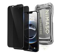 NIMASO Privacy Screen Protector for iPhone 16e/13 Pro/13/14 6.1-Inch, Dust-free Instant Installation, 9H Hardness Anti-Spy Tempered Glass, Military Grade Shatterproof, Anti-Scratch, 2 Pack