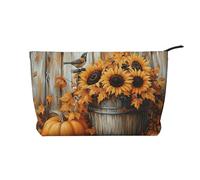Nimbisense Autumn Maple Leaves Print Cosmetic Bag,Travel Makeup Bags Zipper Pouch Organizer Bag Travel Essentials, Birthday Gifts for Women Girls Friend