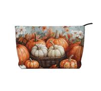 Nimbisense Autumn Pumpkin Print Cosmetic Bag,Travel Makeup Bags Zipper Pouch Organizer Bag Travel Essentials, Birthday Gifts for Women Girls Friend