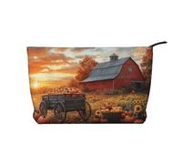 Nimbisense Autumn Pumpkin Print Cosmetic Bag,Travel Makeup Bags Zipper Pouch Organizer Bag Travel Essentials, Birthday Gifts for Women Girls Friend