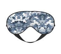 Nimbisense Black Gray Camo Print Sleep Mask Breathable Soft Comfortable Eye Mask with Adjustable Strap for Travel Office Nap Shift Work