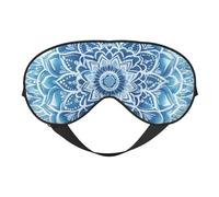 Nimbisense Blue Mandala Print Sleep Mask Breathable Soft Comfortable Eye Mask with Adjustable Strap for Travel Office Nap Shift Work