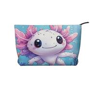 Nimbisense Cute Axolotl Print Cosmetic Bag,Travel Makeup Bags Zipper Pouch Organizer Bag Travel Essentials, Birthday Gifts for Women Girls Friend