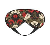 Nimbisense Floral Camo Print Sleep Mask Breathable Soft Comfortable Eye Mask with Adjustable Strap for Travel Office Nap Shift Work