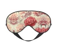 Nimbisense Flowers Print Sleep Mask Breathable Soft Comfortable Eye Mask with Adjustable Strap for Travel Office Nap Shift Work