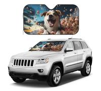 Nimbisense Fun At The Beaches Dog Print Car Windshield Sunshade Front Window Block Uv Rays Sun Shade Visor Protector For Car Sedan Truck Suv Accessories