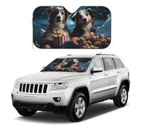 Nimbisense Fun At The Beaches Dog Print Car Windshield Sunshade Front Window Block Uv Rays Sun Shade Visor Protector For Car Sedan Truck Suv Accessories