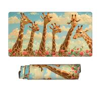 Nimbisense Giraffes Print Large Mouse Pads 40 X 75 Cm, Non-Slip Rubber Base Computer Desk Mat for Work/Game/Office/Home