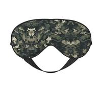 Nimbisense Green Brown Camo Print Sleep Mask Breathable Soft Comfortable Eye Mask with Adjustable Strap for Travel Office Nap Shift Work