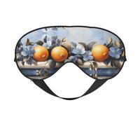 Nimbisense Lemon Print Sleep Mask Breathable Soft Comfortable Eye Mask with Adjustable Strap for Travel Office Nap Shift Work