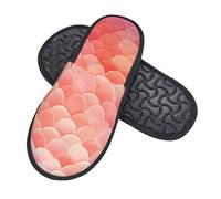 Nimbisense Mermaid Scales Print Spa Slippers For Women Men, Non-Slip Indoor Home Shoes For Bedroom Hotel Travel