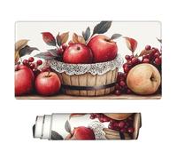 Nimbisense Red Apples Print Large Mouse Pads 40 X 75 Cm, Non-Slip Rubber Base Computer Desk Mat For Work/Game/Office/Home