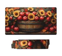 Nimbisense Red Apples Print Large Mouse Pads 40 X 75 Cm, Non-Slip Rubber Base Computer Desk Mat For Work/Game/Office/Home