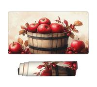 Nimbisense Red Apples Print Large Mouse Pads 40 X 75 Cm, Non-Slip Rubber Base Computer Desk Mat For Work/Game/Office/Home