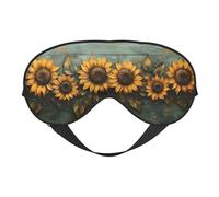 Nimbisense Sunflowers Print Sleep Mask Breathable Soft Comfortable Eye Mask with Adjustable Strap for Travel Office Nap Shift Work