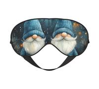 Nimbisense Winter Gnome Print Sleep Mask Breathable Soft Comfortable Eye Mask with Adjustable Strap for Travel Office Nap Shift Work