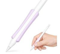 NimbleGrip 2 Premium Silicone Ergonomic Dual Sided Grip Case Holder Comfort Sleeve, Works with Squeeze Double-Tap and Wireless Charging, Compatible with Apple Pencil Pro 2nd Gen and USB-C (Lavender)