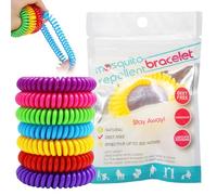 NimblusToy 10 Pack Color Mosquito Repellent Bracelet, Pure Natural Insect Repellent Bands for Adults and Children, Waterproof Anti Insects Wristbands for Outdoor Travel Protection