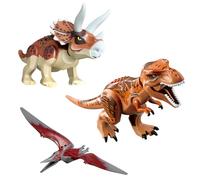 NimblusToy 3 PCS DIY Dinosaur Toys Building Set, Realistic Dinosaurs Action Figures,Dinosaurs Park World Construction Blocks Party Bag Fillers Gifts for Adults Kids Boys Collection