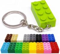 NimblusToy 30Pcs Multicolor Building Block Keyrings, Plastic Building Block Keychain, Building Blocks Key Ring Set, Brick Keyrings Construction Keychains for Birthday, Party Bag Fillers & DIY Decor