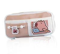 NimblusToy Capybara Pencil Case,Cute Pen Bag,Stationery Box,Cartoon Anime Large-Capacity Multifunctional Makeup Cosmetic Bag,Stationery Case for Girls Boys Students of School Teenagers Gift(A)