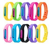 NimblusToy Color Mosquito Repellent Bracelet, Pure Natural Insect Repellent Bands, Waterproof Anti Insects Wristbands for Outdoor Travel Protection - 10PCS