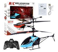 NimblusToy Remote Control Helicopter, 2 Channel RC Helicopter with LED Light, Indoor Radio Controlled Aircraft, One-Key Take-Off, RC Planes Ideal Festival Gifts - Blue