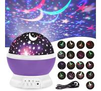 NimblusToy Starry Sky Lamp, Star Projector, Night Light Room Decor, Dimmable+Remote Star Projector, 360° Rotate Night Light, Night Lights Projectors, Birthday Gift (Purple)