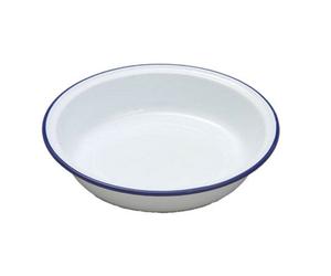 Nimbus Round Pie Dish White/dark Blue (24Cm)
