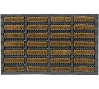 Nimbus Tuff Scrape Doormat 100% Natural Coir Front Door Mat with Rubber Backing Heavy Duty Mud Scrubber Outdoor Doormats Machine Washable Super Absorbent Non Slip Floor Mat 40 X 60 Cm (Pack of 1)