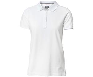 Nimbus Womens/Ladies Yale Short Sleeve Polo Shirt White Navy RW3618