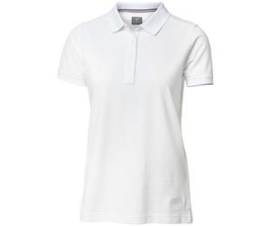 Nimbus Womens/Ladies Yale Short Sleeve Polo Shirt White Navy RW3618
