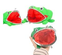 nime Plush Frog Coin PurseGreen Cartoon Plush Frog Money Bag Frog Money Pouch Purse Cosplay Cartoon Anime Toy Fashion (M)
