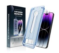 Nimedala Evotech Screen Protector, 2 Packs Evo Tech 3 in 1 Screen Protector for iPhone, Tempered Glass with Anti-Scratch Anti-Fingerprint Privacy & Auto Dust-Free Install (For iPhone 15)