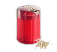 Nimedala Pop-up Automatic Toothpick Dispenser, Automatic Toothpick Dispenser with 200 Toothpicks, Pop Up Toothpick Dispenser, Toothpick Holder Dispenser (Red)