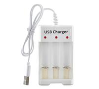 NiMH battery-Charger - Triple Slot AA AAA USB Charger, Quick Charge Independent battery-Charging, Portable Power Dock | Rechargeable 1.2V AA/AAA Batteries For Electronics Toys Flashlights And Travel